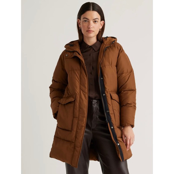 Quince Brown Puffer Jacket - Picture 1 of 13